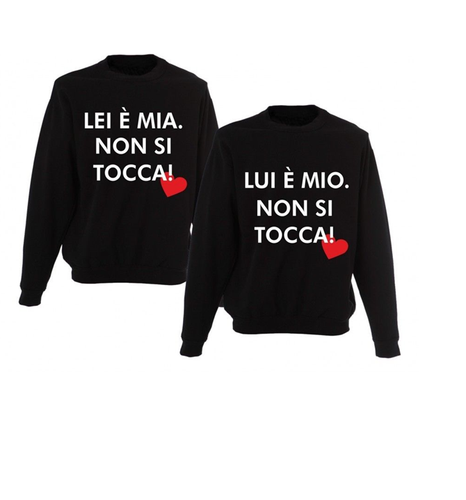 Felpe coppia per lei e per lui scritta lei è mia lui è mio | eBay