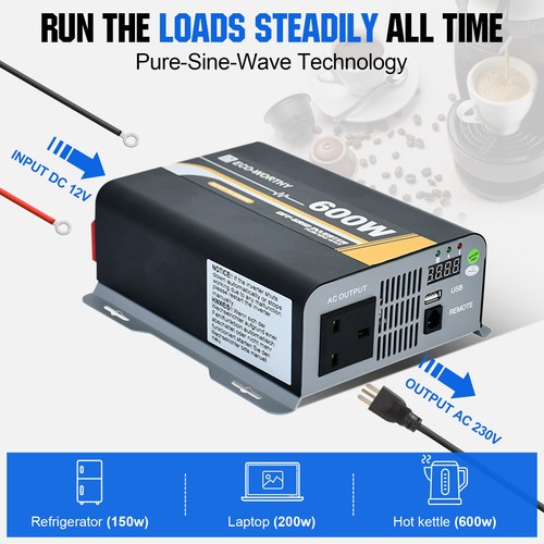 600W 1000W 2000W 3000W Watt 12V 24V Pure Sine Wave Inverter for Solar Panel Kit - Picture 16 of 47
