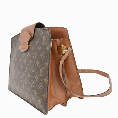 Louis Vuitton Courcelles Shoulder Bag Brown Leather for sale 