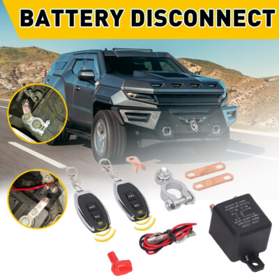 Car Battery Disconnect Cut Off Isolator Master Switch W/ Wireless Remote Control