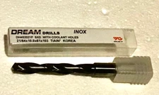 New YG Dream Drill Carbide Thru Coolant Jobber Drill 21/64" TiAIN Free shipping