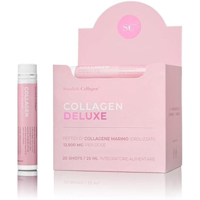 Pelle Luminosa con Swedish Collagen Deluxe Shots - Integratore 20 Fiale