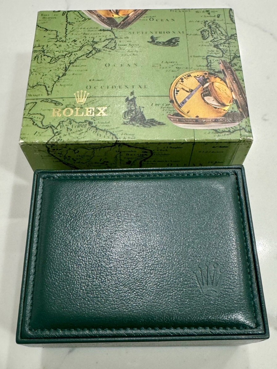 100% Genuine Vintage Rolex Datejust Green Box Booklet Tag SET 80