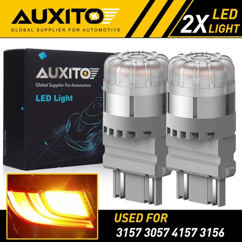 AUXITO 3157 3156 Amber Yellow LED Turn Signal Parking Light Bulb Error Free EOA - Picture 11 of 11