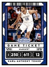 2020-21 Panini Contenders Draft Picks Game Ticket Purple #36 Karl-Anthony Towns 