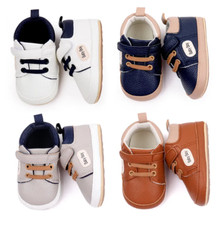 Infant Plaid Fashion Boy Girl Toddler Soft Sole Baby Shoes Size 0-18 months
