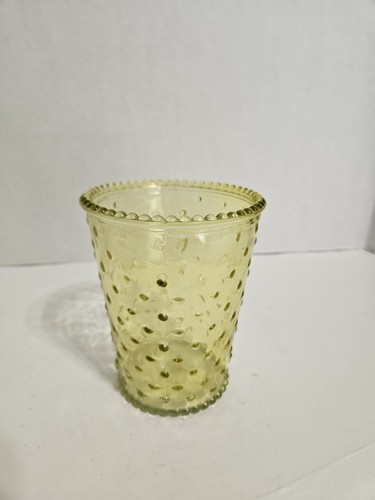 Simpatico Home Light Yellow Glass Hobnail 5” bud vase
