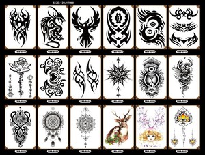 Détails Sur 1x Tatouage Temporaire 1x Temporary Tattoo Tribal Fleur De Lotus Au Choix