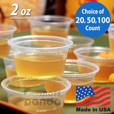 2 oz Dart Medium Jelly Gelatin Shot Disposable Clear Plastic Portion Cups
