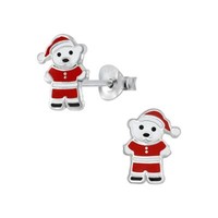 Kinder Ohrstecker 925 Silber Ohrringe Nikolaus Weihnachtsohrringe Weihnachten