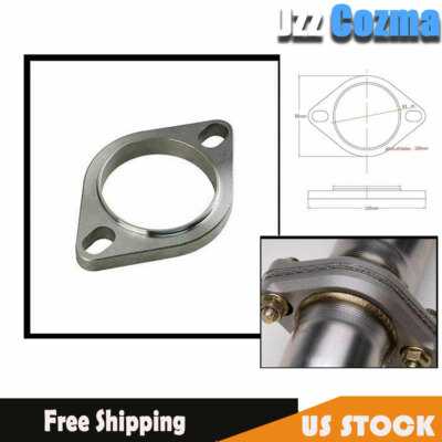 1PC 2.5'' Exhaust Flange Pipe Header Slotted Bolt Hole Gasket Connection 63mm