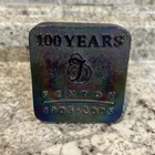 FENTON 100 Year Anniversary Iridescent Amethyst Carnival Glass Logo