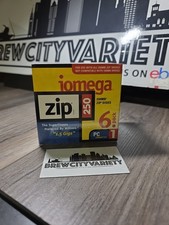 PACK of 6 Iomega 250MB Zip Disks Formatted for PC - RARE / NEW / SEALED