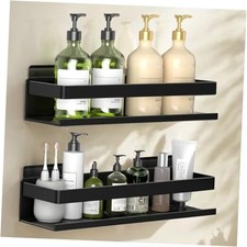 Aluminum Shower Caddy 2-Pack 11.8in, Stick-on 2-Piece Set 11.8in, 2 Layers