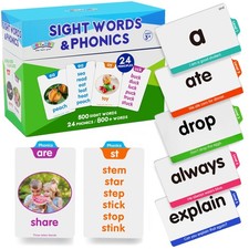 Sight Words Phonics Flash Cards, 500 Sight Words 800 Words, Learn to Rea...