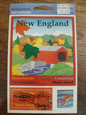 NOS Mrs. Grossman Vacations Cardstock Sticker Sheet New England Vintage 
