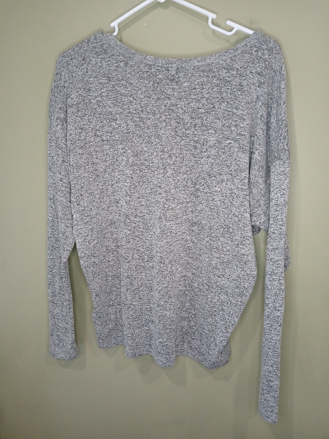 Express Extra Small Oversized Gray Long Sleeve Sh… - image 10