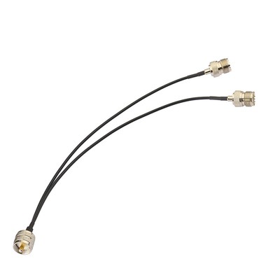 PL-259 Splitter Cable to 2x SO239 30cm For HAM CB Analyzer Dummy Load SWR Meter