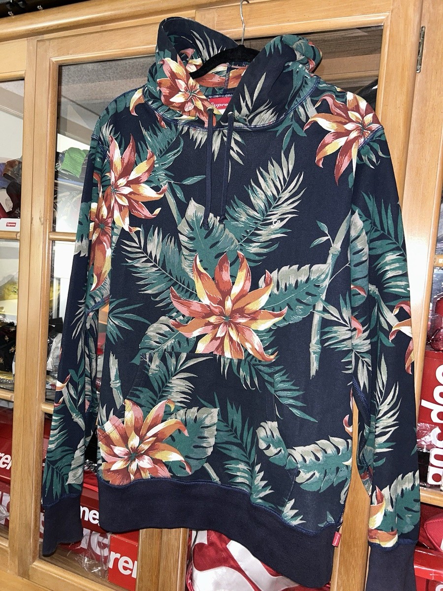 Supreme Floral Pullover Hoodie Jungle Hooded Sweatshirt SS12 Supreme Floral Pullover Hoodie Jungle Hooded Sweatshirt SS12