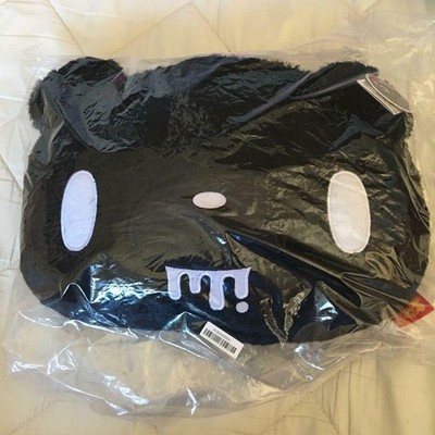 Gloomy Bear Face Kissen Plüsch Chax GP Monoschwarz 42cm