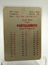 1956 - 1957 APBA Baseball Original - ARNIE PORTOCARRERO, Athletics, Orioles