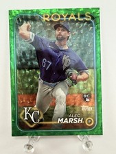 2024 Topps Series 1 - Alec Marsh #163 Green Crackle Foil /499 (RC)
