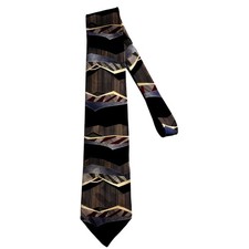 Vintage Surrey 100% Silk Geometric Necktie USA Made Abstract Retro Tie