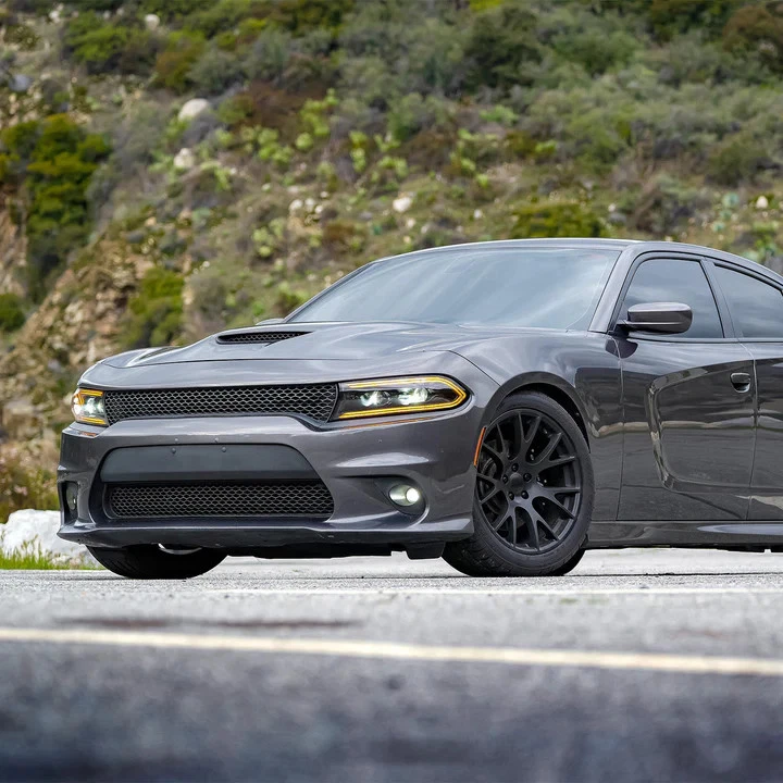 Alpharex Para Dodge Charger 2015-2023 LUXX LED Proyector Faros Lámparas Negro Foto 3 de 4