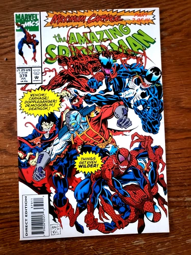 💎 Amazing Spiderman #379 (Marvel 1993) Maximum Carnage Part 7 COMBINE SHIP 💎