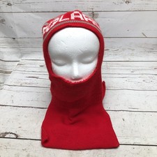 Vintage Polaris Snowmobile Face Mask Hat Red Knit