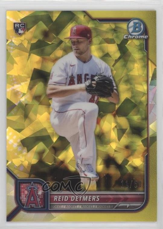 2022 Bowman Chrome Sapphire Edition Yellow /50 Reid Detmers #6 Rookie RC