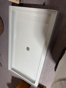 Acrylic Samsung shower pan 60" X 33.5" with center drain hole