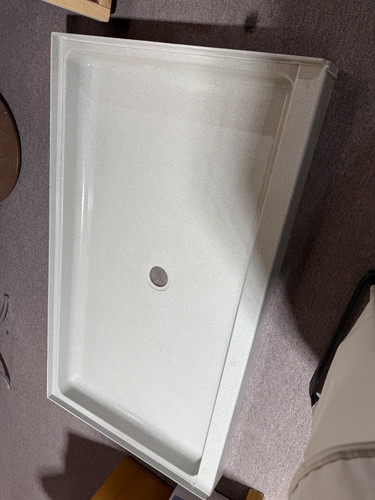 Acrylic Samsung shower pan 60" X 33.5" with center drain hole