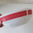 PYREX Red Laurel Leaf Pattern (Red Revel) 705-1 Decorative Pressed Glass Bowl