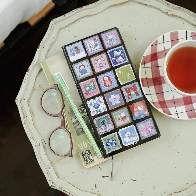 Hobonichi 2026 Weeks Yumi Kitagishi White Cat + Animal Condo Pencil Board Set - Image 3 of 4