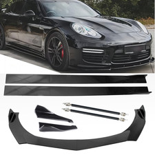 Front Bumper Lip Splitter Spoiler For Porsche Panamera Body Kit Carbon Fiber