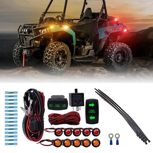 ATV Turn Signal Kit with Switch Flasher for Can-Am Rhino - Picture 2 of 8