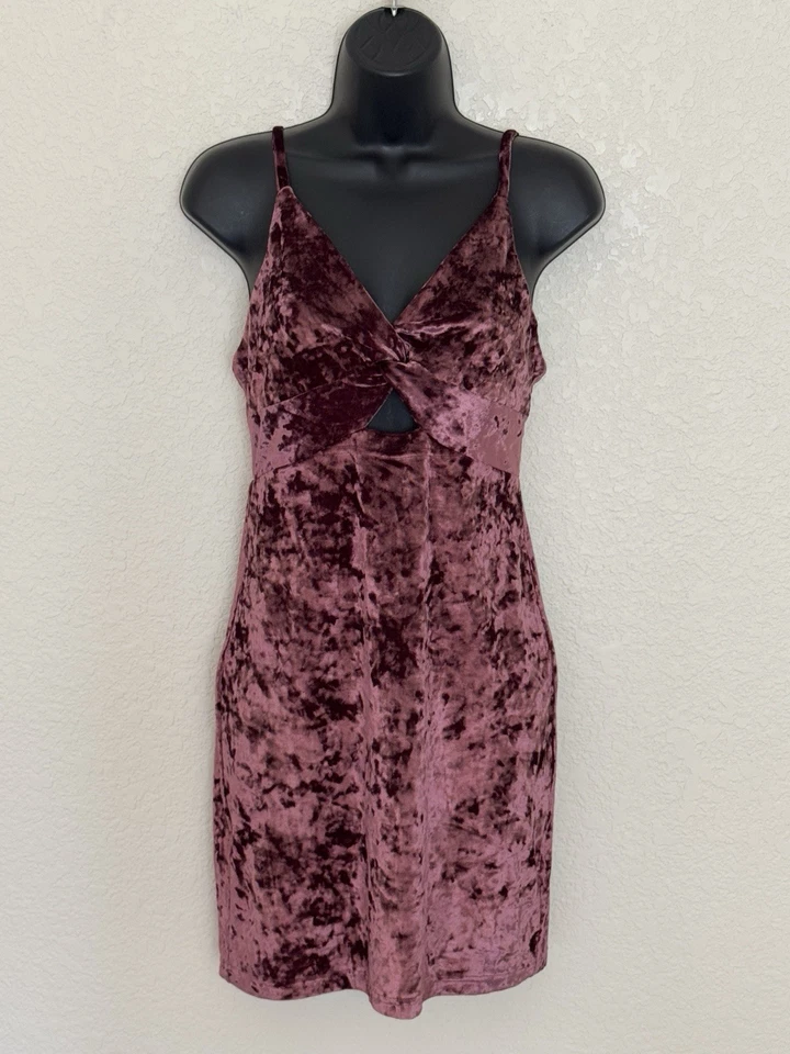 Vestido de Terciopelo Free People Rojo Come Together Recortado Mini Pequeño Vacaciones Nuevo sin Etiquetas Foto 4 de 4