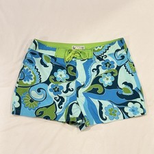 Vintage Hawaiian Board Shorts Womens Blue Flo...
