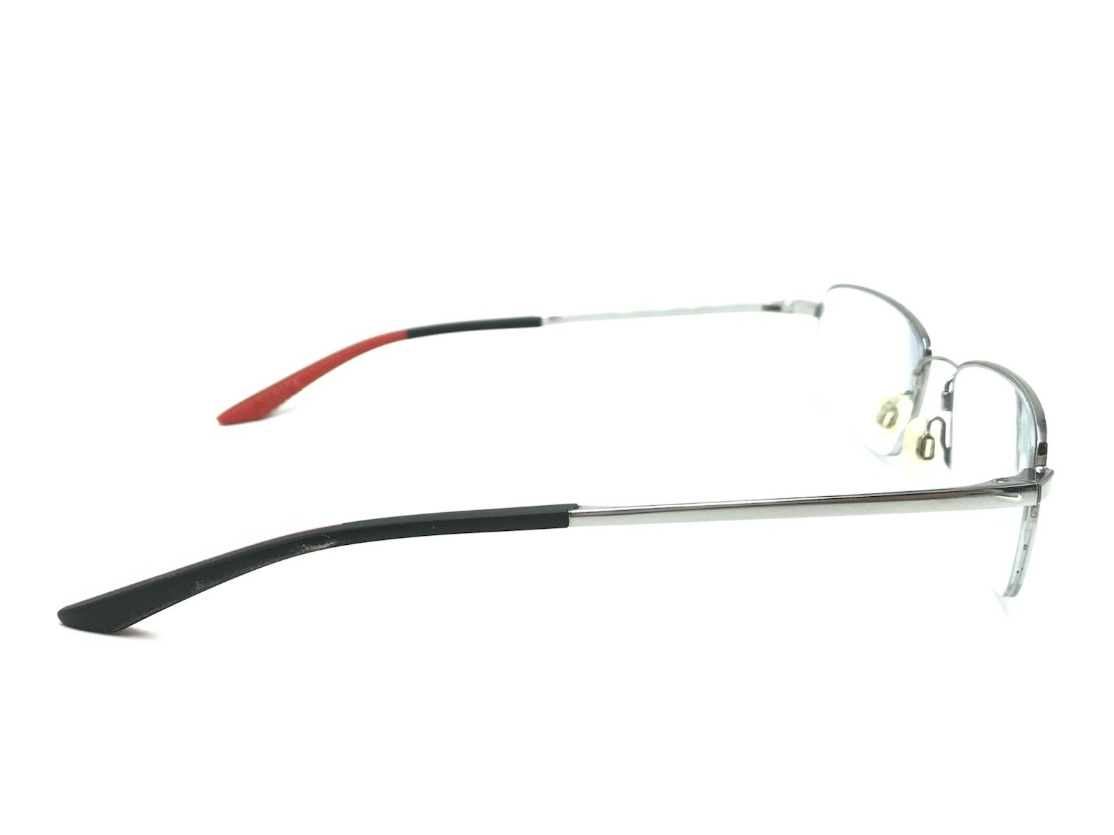 NIKE FLEXON BRIDGE 4306 073 Silver Half Rimless Metal Eyeglasses Frame 54-18 145