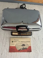 1960s General Electric GE Automatic Grill Waffle Baker Maker 24G42  Vintage USA