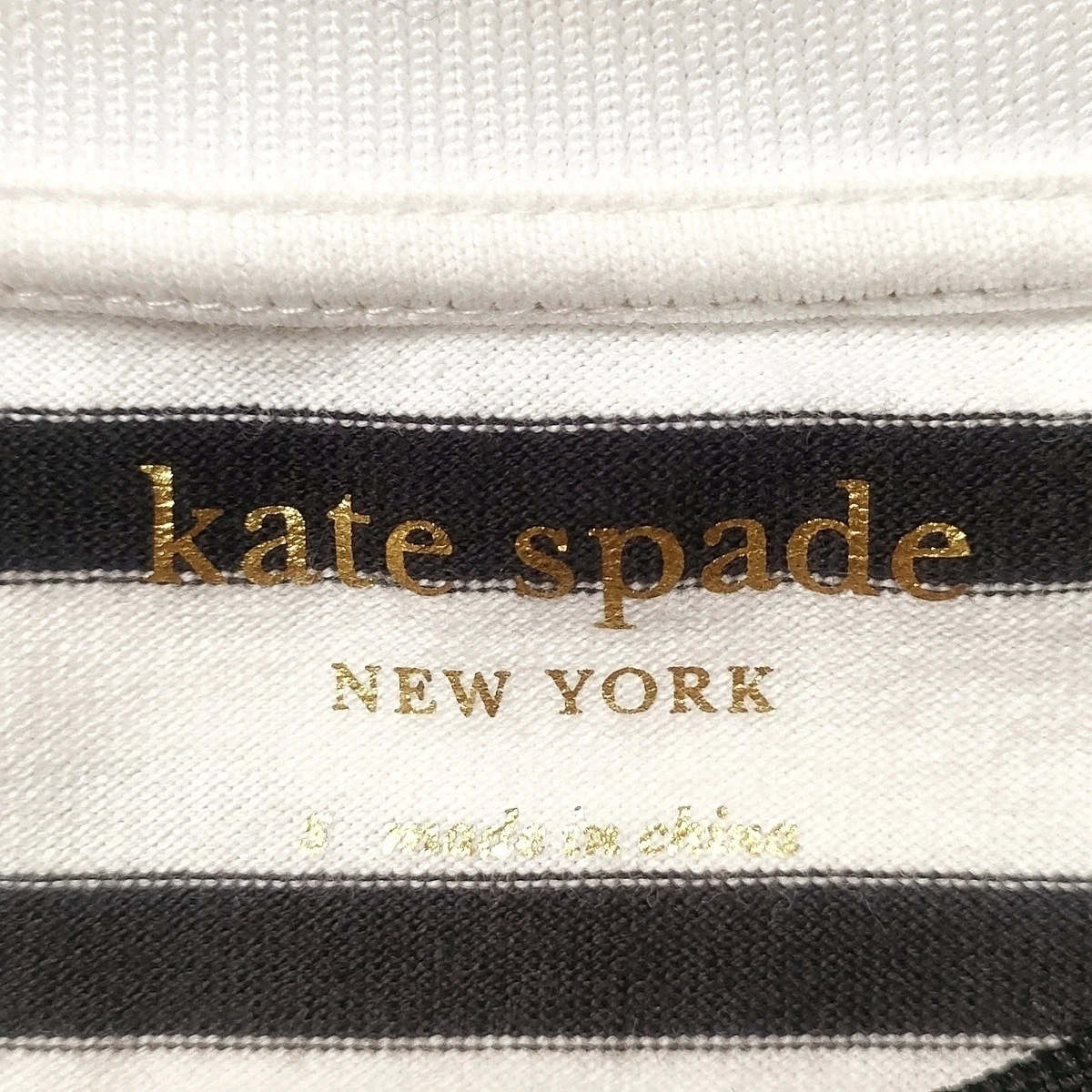 Auth Kate Spade Abito da donna bianco nero