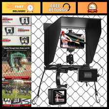 Cell Phone Fence Mount with Shade, Action Camera Mount for Sports Recording, Mat