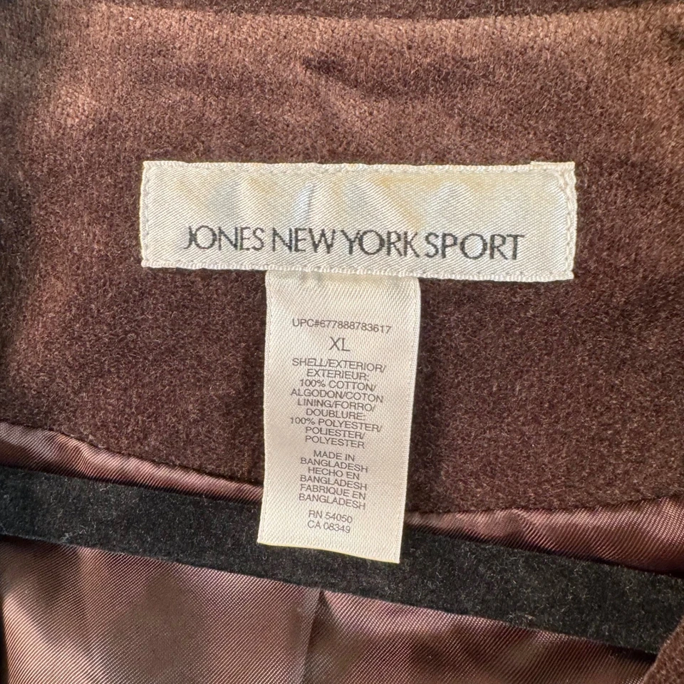 VTG Jones New York Sport XL Brown Corduroy Blazer Jacket 90s Preppy Quiet Luxury - Image 2 of 4