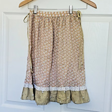 Vintage 80s Her Majesty Cottage Floral Lace Prairie Skirt Girls Size 12 USA Made