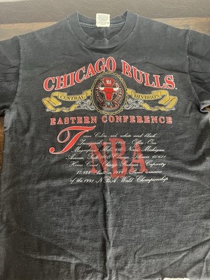 Vtg 1991 Chicago Bulls Eastern Conference XL Nutmeg Mills Shirt Single Stitch