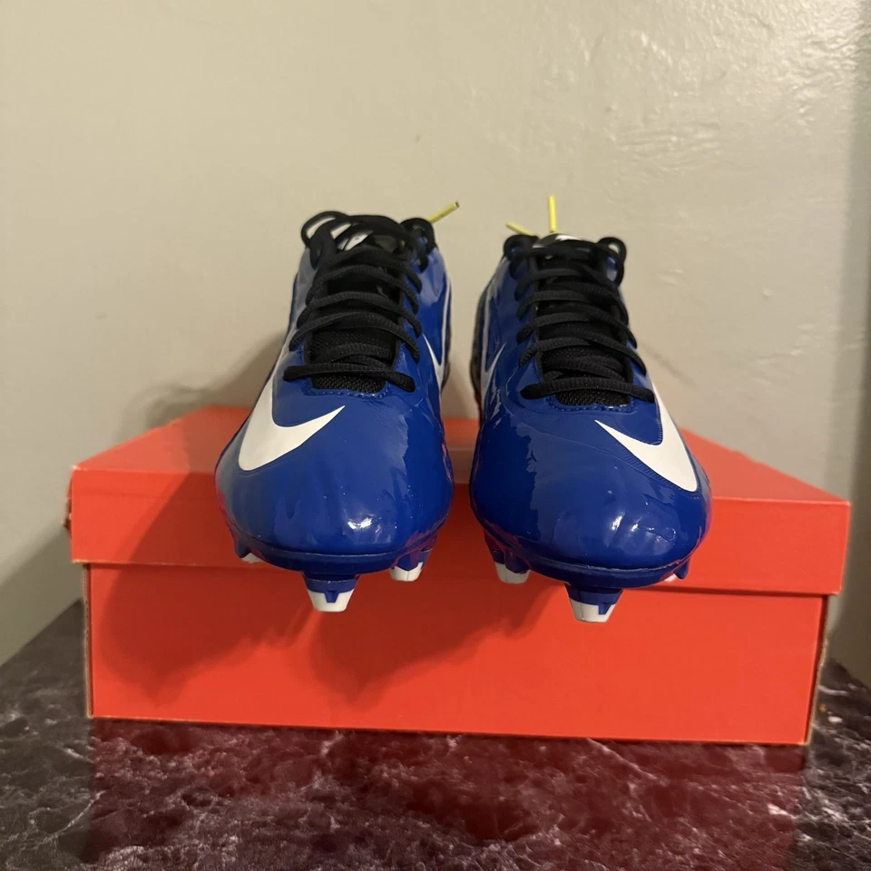 Nike Vapor Carbon Elite Strike 4 Low D Football Cleats Size 9.5 Blue/Black - Image 3 of 4