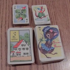 MIXED LOT OF VINTAGE CHILDRENS CARD GAMES NO BOXES