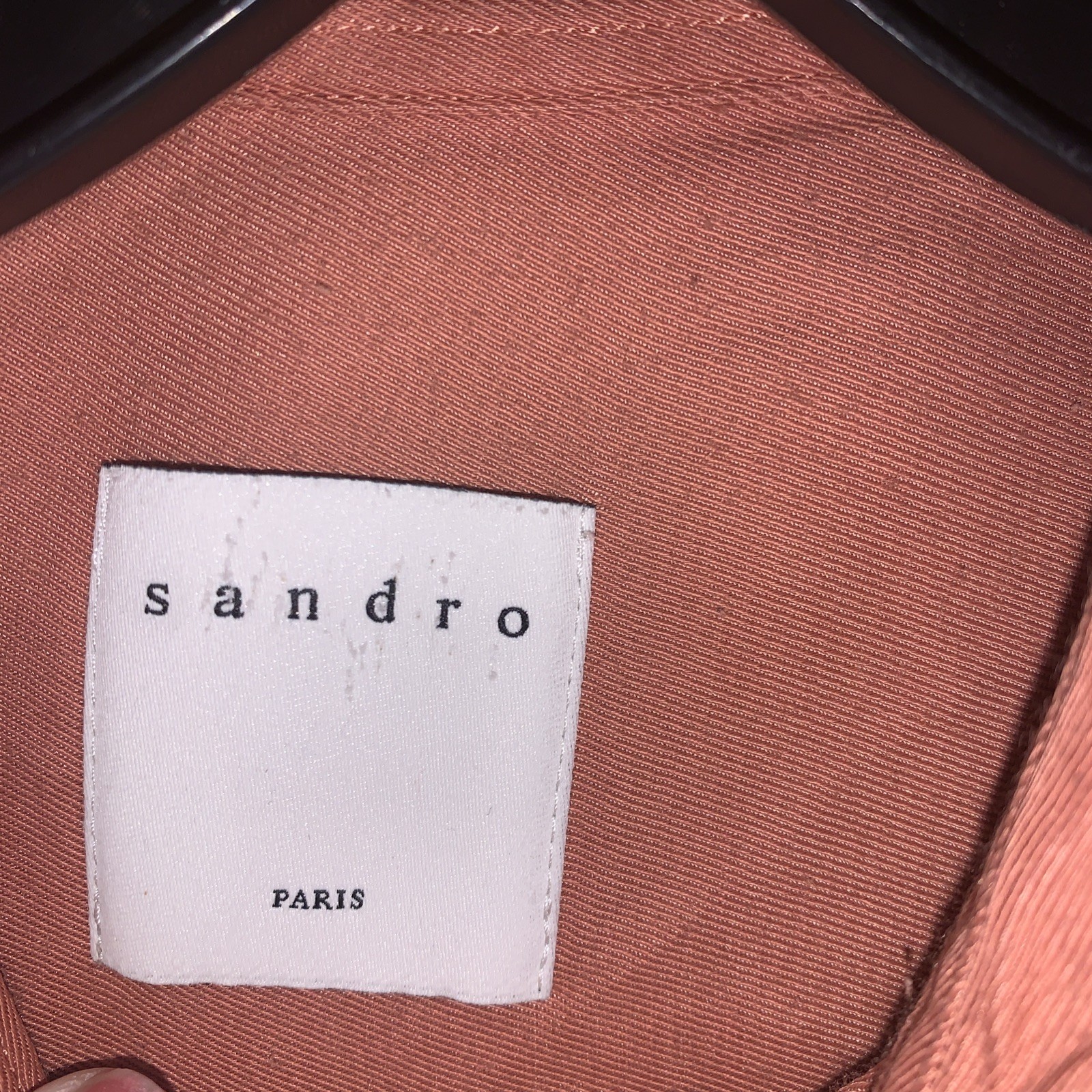 Sandro Blouse Orange Button Down Blouse Size Small - image 2