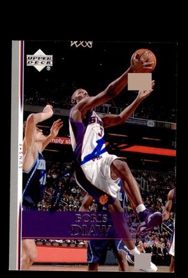 Signed Basketball Card Auto Boris Diaw 2007-08 Upper Deck #49
